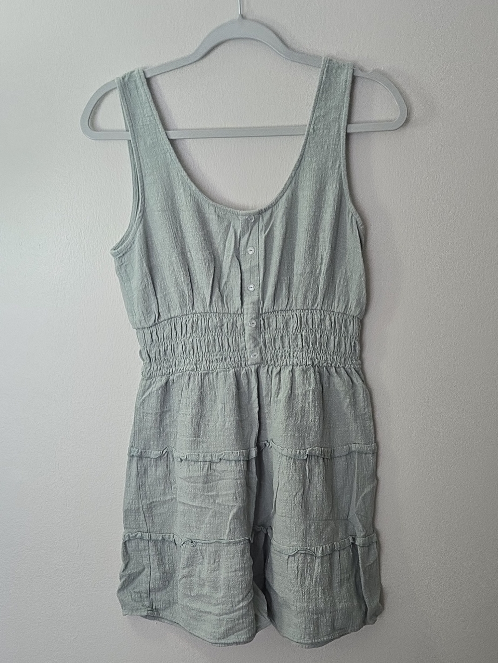 Cotton On Light Sage Tiered Sleeveless Sundress